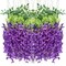 Artificial Wisteria Hanging Flowers Fake Wisteria Flower Garland Office Party Decoration (12, Red)